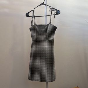 Black and white mini dress